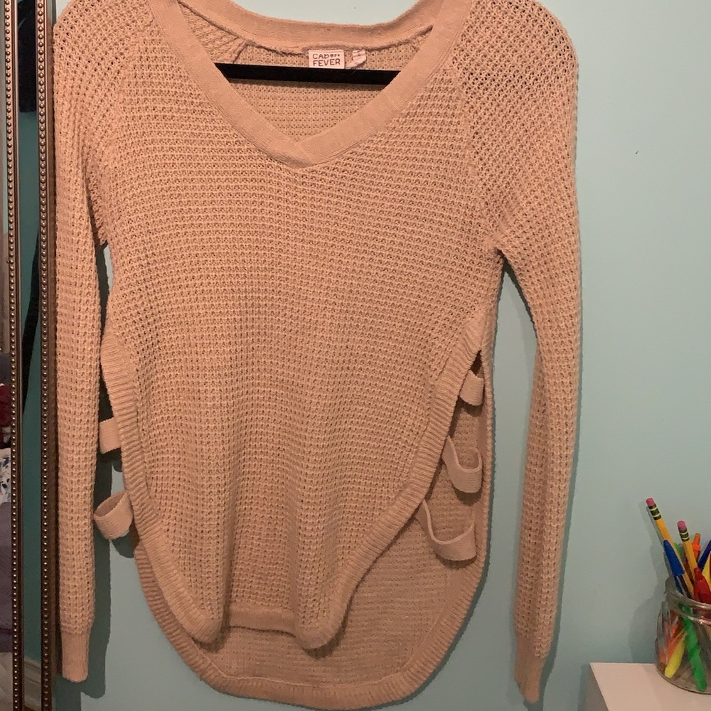 Knit Sweater with Open Sides